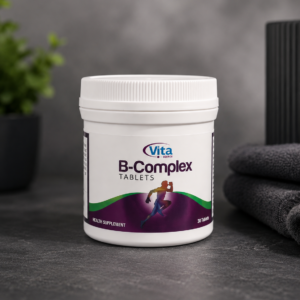 Vita B-Complex Tablets | Daily Vitamin B Supplement for Energy & Nervous System Support | 30 Tablets